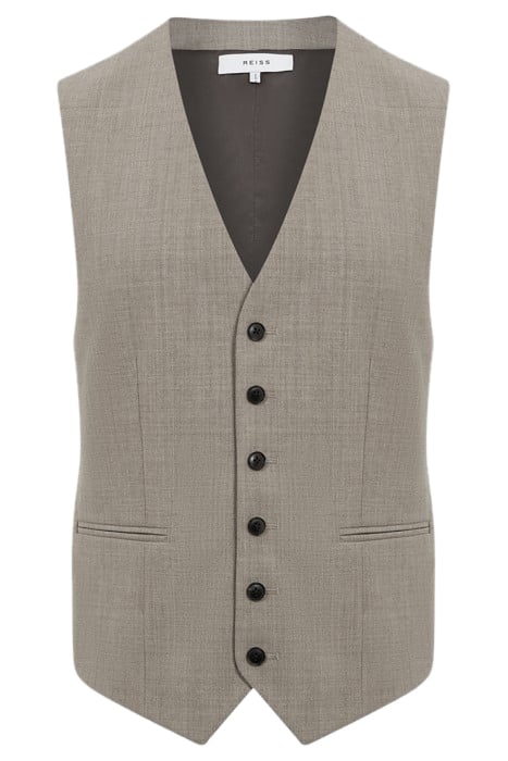 ROPE-TEXTURED WAISTCOAT BROWN 4