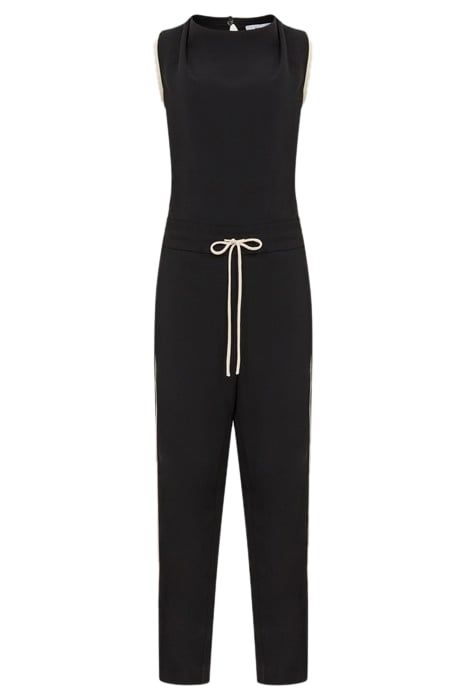 TAYLA-SIDE STRIPE JUMPSUI BLACK/WHITE 4