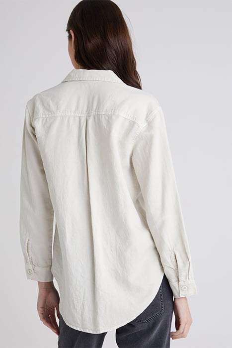 LONG SLEEVE TWO POCKET OVERSIZED SHIRT WHISPER GREY 2