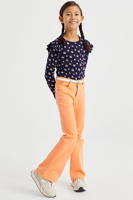 5-POCKET MID WAIST BRIGHT ORANGE 2