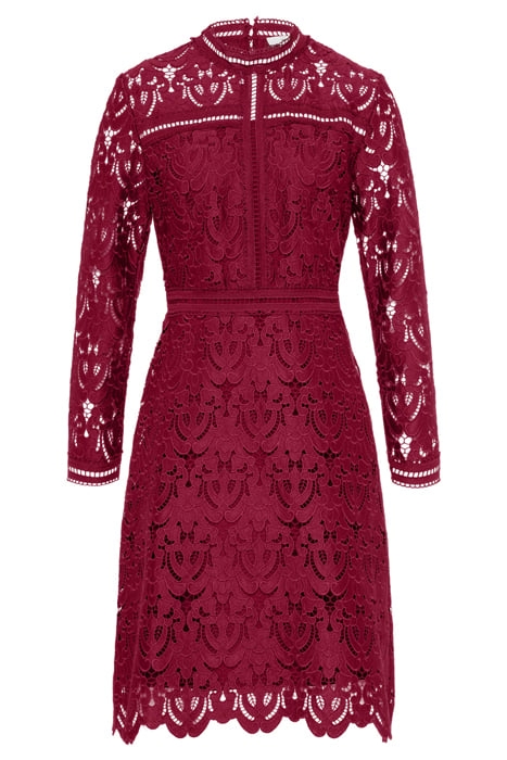 MONA MINI LENGTH LACE DRESS BERRY RED 3