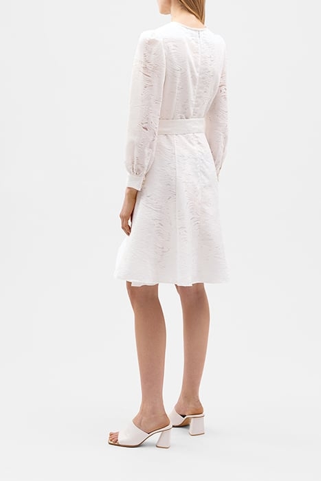 NICKY MINI LENGTH DEEP V-NECK DRESS SNOW WHITE 2