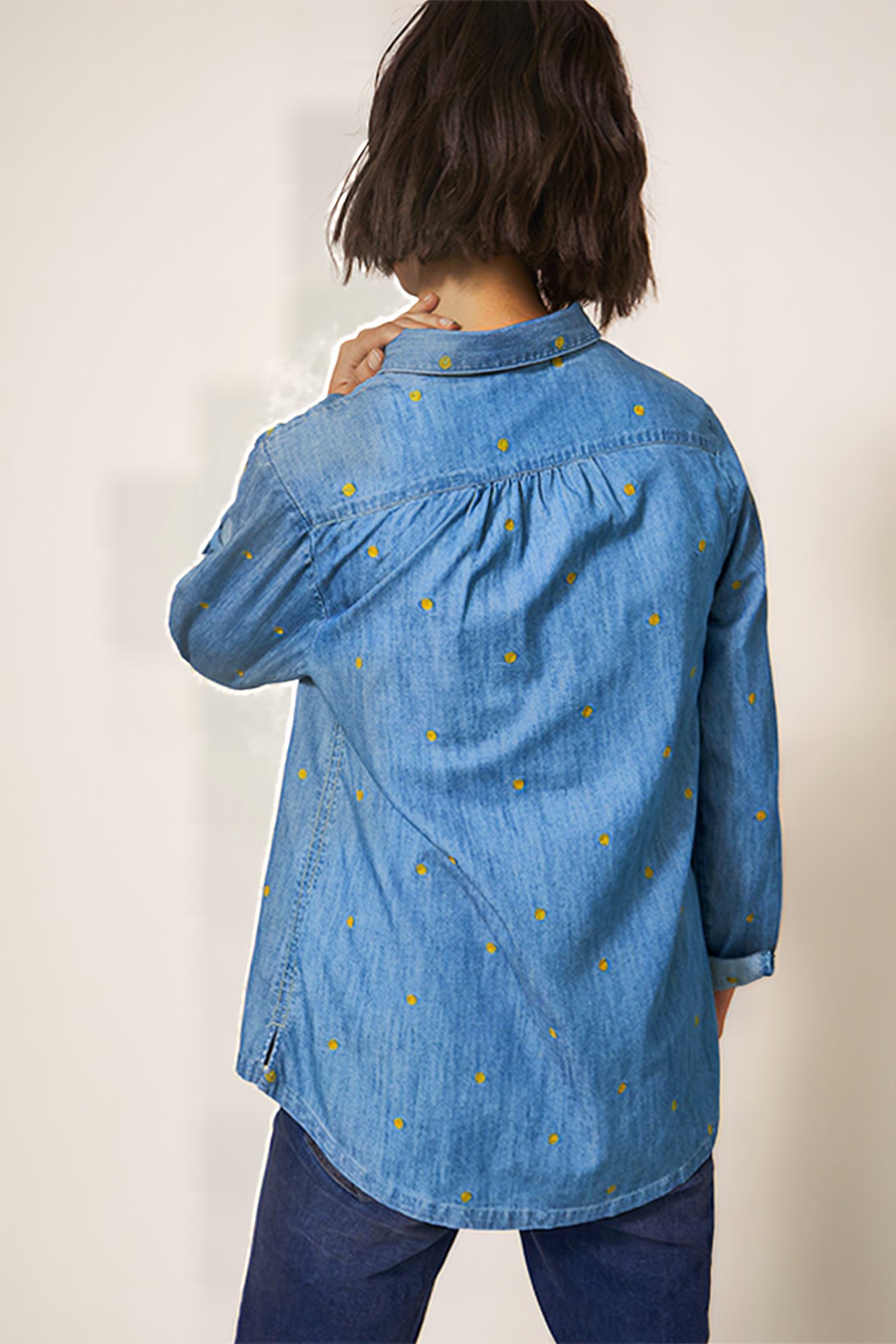 SOPHIE EMBROIDERED SHIRT DENIM 2