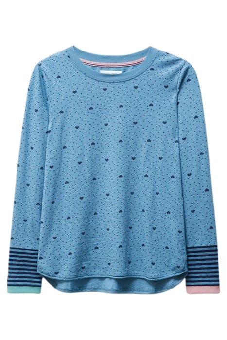 CAIE PRINTED TEE TEAL PRINTED 4