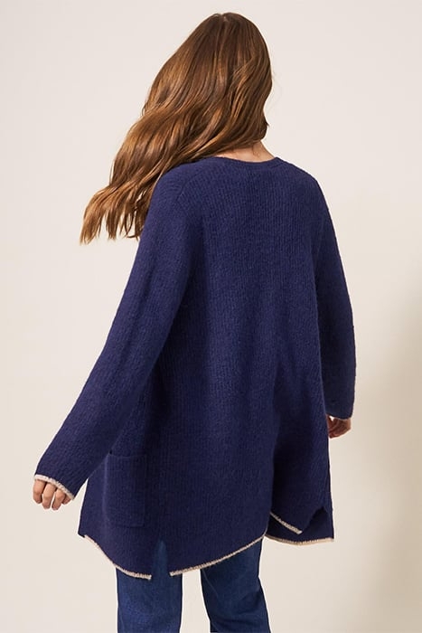 ERICA LONGLINE CARDI DARK NAVY 2