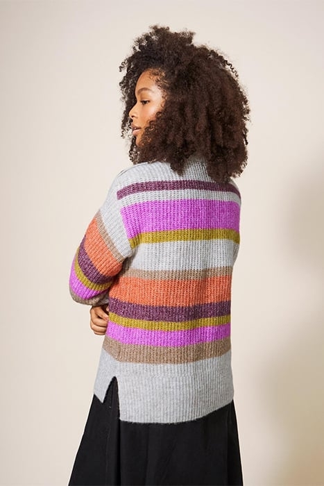 RAINBOW STRIPE JUMPER NATURAL 2