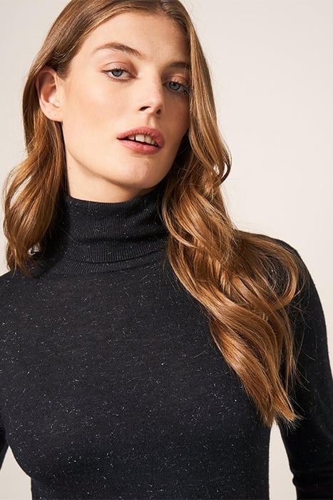 SPARKLE ROLL NECK JUMPER CHARCOAL GREY 5