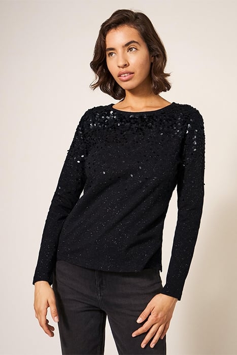 ROXY SEQUIN TOP CHARCOAL GREY 1