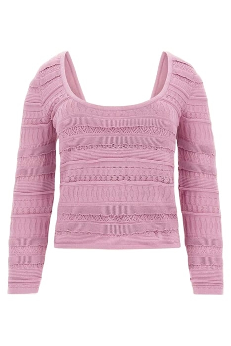 BETHANY SWEATER TOP VINTAGE KNITTED BLUSH 3