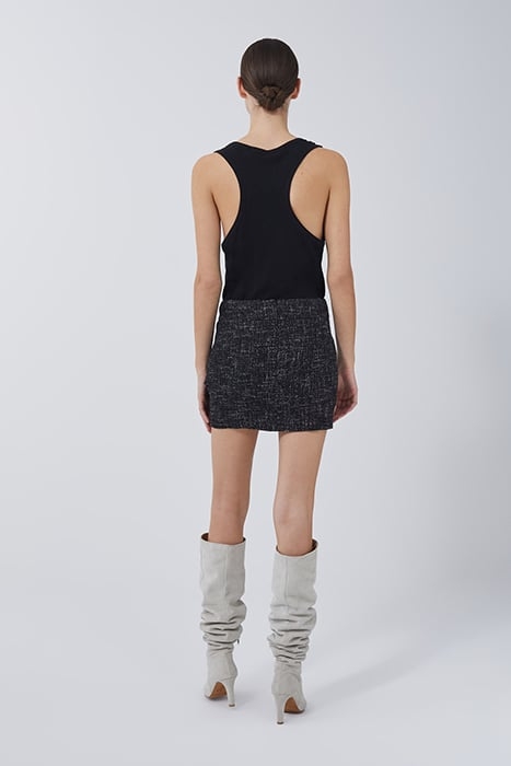 YONI MINI SKIRT IN BLACK/SILVER 4