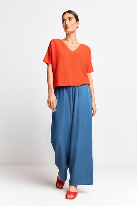 FINEGAUGE SEAMLESS PULLOVER GRS CHERRY TOMATO 2