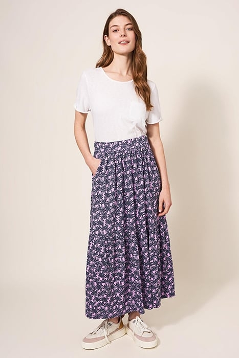 MIA JERSEY MIDI SKIRT PINK 2