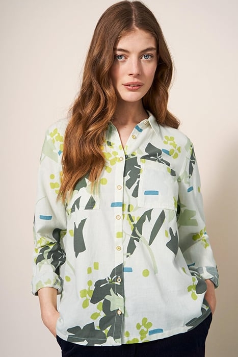 SOPHIE  COTTON SHIRT IVORY PRINTED 1