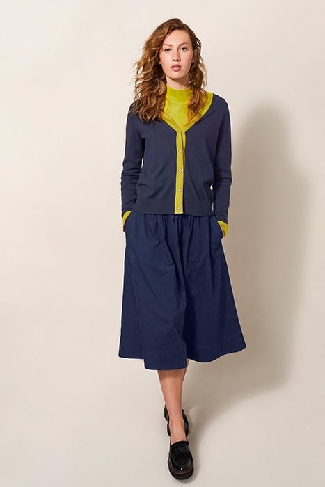 CHARLOTTE CORD MIDI SKIRT DARK NAVY 2