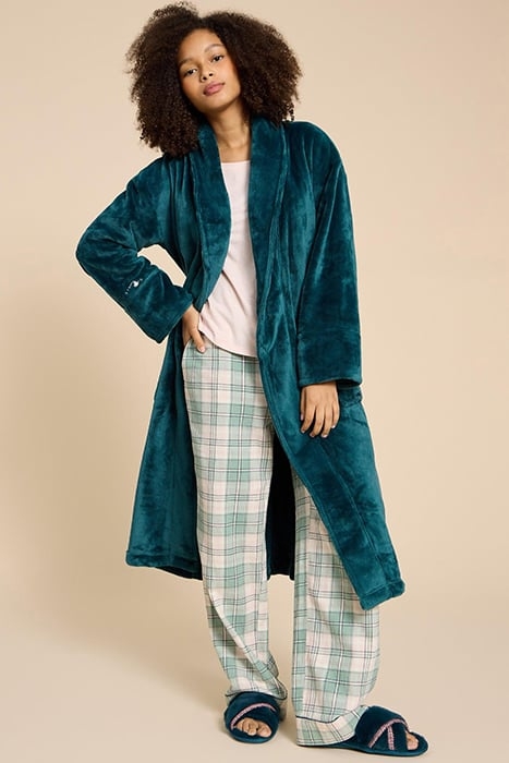 CLOVER COSY DREING GOWN DARK TEAL 3