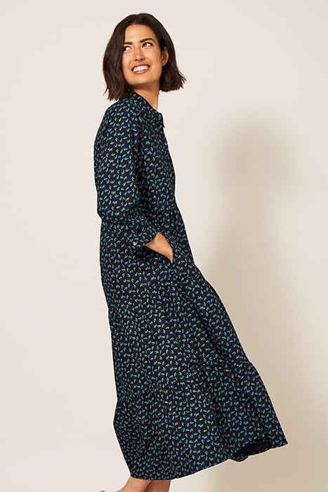 MAYA TIERED SHIRT DRE BLACK 3