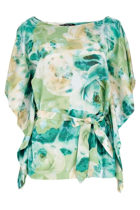 BAJA BEACH KIMONO ROSES BOUQUET BLOUSE PRINT 4