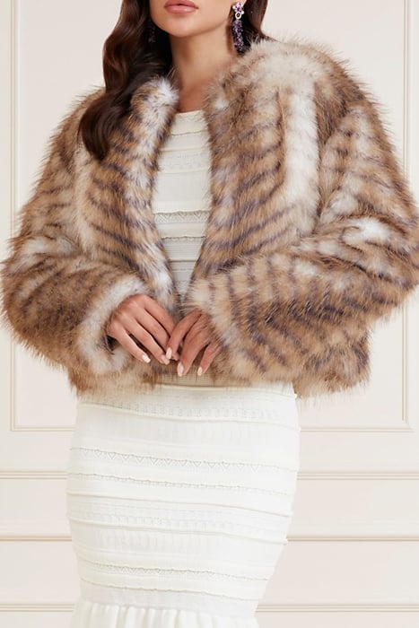 NERISSA FAUX FUR JACKET FANCY MULTI 1