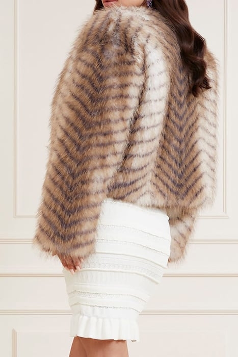 NERISSA FAUX FUR JACKET FANCY MULTI 6