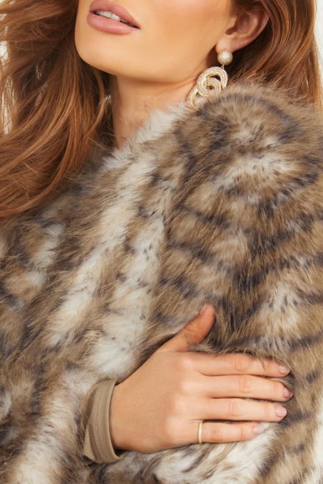 NERISSA FAUX FUR JACKET FANCY MULTI 7