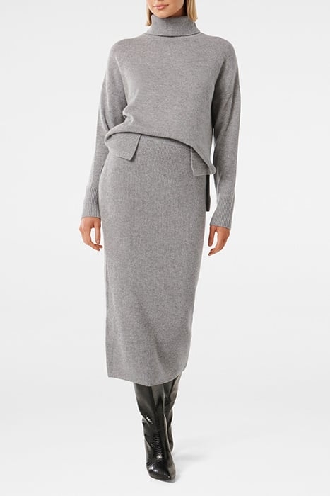 MIA RELAXED ROLL NECK KNIT JUMPER GREY 3