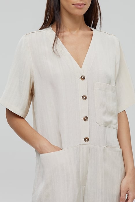 SHORT SLEEVE OVERALL PANTS GRAIN BEIGE 5