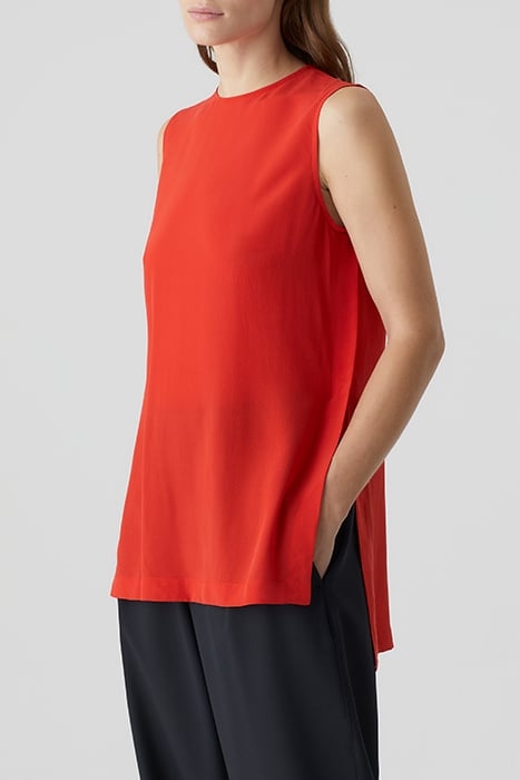 SLIT TOP SHIRTS & BLOUSES FIERY RED 1