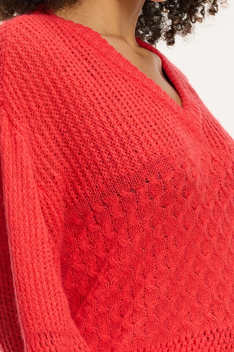 LADIES HAILEY SWEATER SICILIAN RED 8