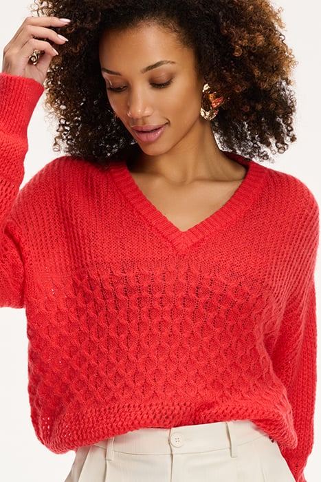 LADIES HAILEY SWEATER SICILIAN RED 7