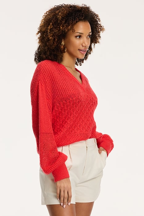 LADIES HAILEY SWEATER SICILIAN RED 6