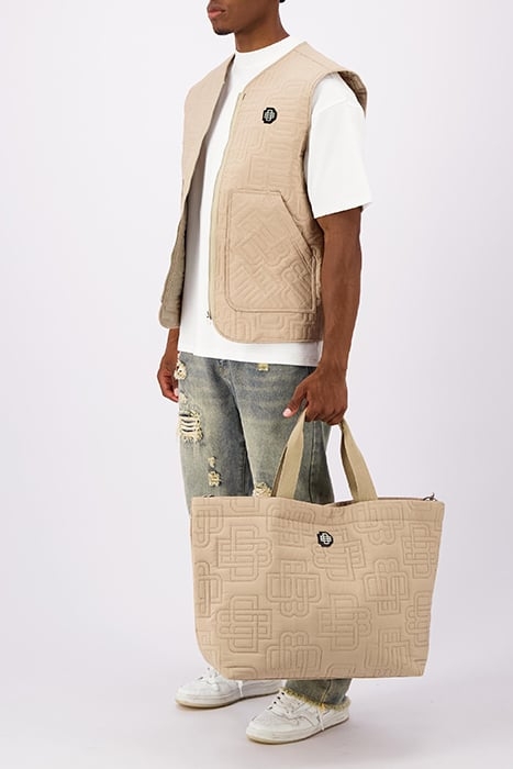 MONOGRAM QUILTED VEST BROWN 3