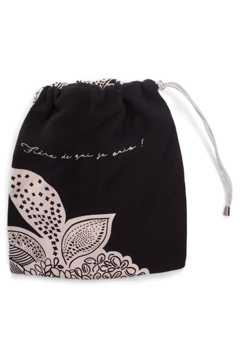 IKKS X GIGEEZ BLACK FLOWER MOTIF ASYMMETRIC DRESS 6