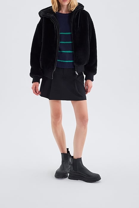 NAVY KNIT SWEATER WITH GREEN STRIPES 6