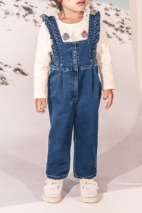 BABY GIRLS’ DENIM DUNGAREES & T-SHIRT OUTFIT 1