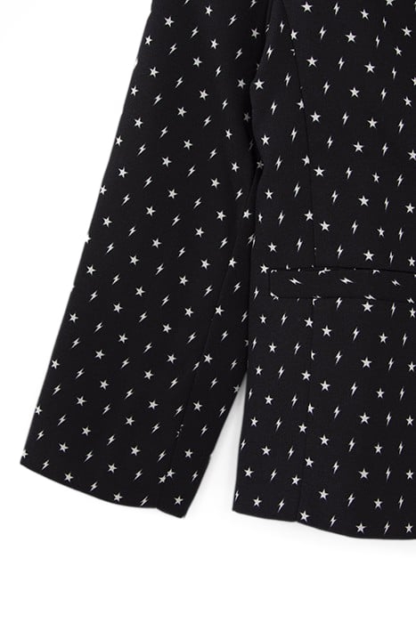 GIRLS’ BLACK MINIMALIST PRINT JACKET 3