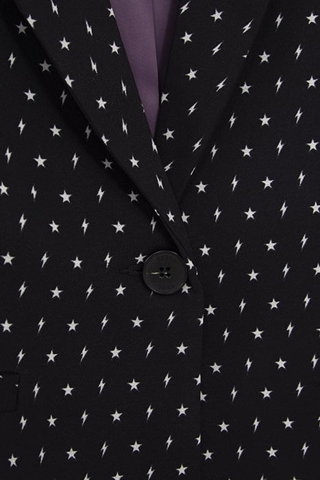 GIRLS’ BLACK MINIMALIST PRINT JACKET 5