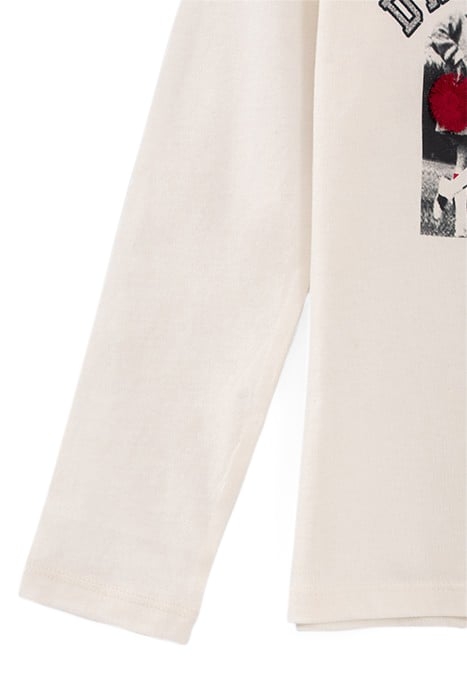 GIRLS' OFF-WHITE 3D CHEERLEADERS IMAGE T-SHIRT 4