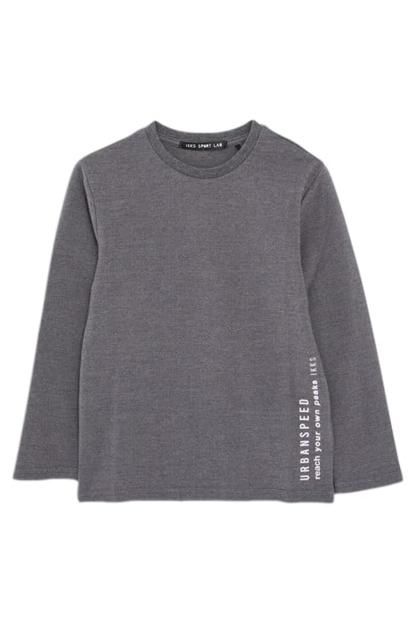 BOYS’ GREY T-SHIRT WITH FLOCKED POCKET 1