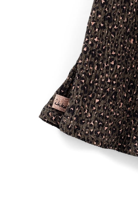 GIRLS’ KHAKI LEOPARD-HEART PRINT SKORT 5