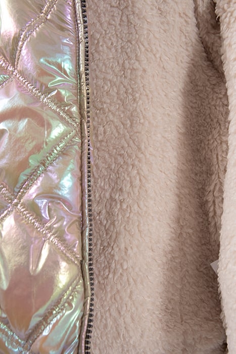 GIRLS’ IRIDESCENT BEIGE QUILTED PADDED JACKET 7