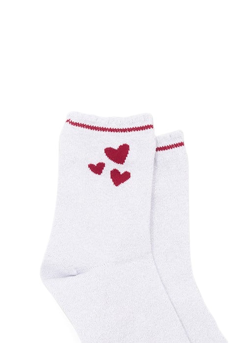 GIRLS’ WHITE/RED/SILVER SOCKS 7