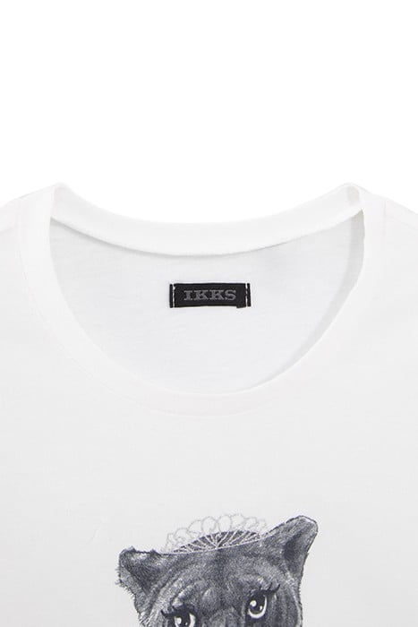 GIRLS’ OFF-WHITE LION-CHEERLEADER IMAGE T-SHIRT 3