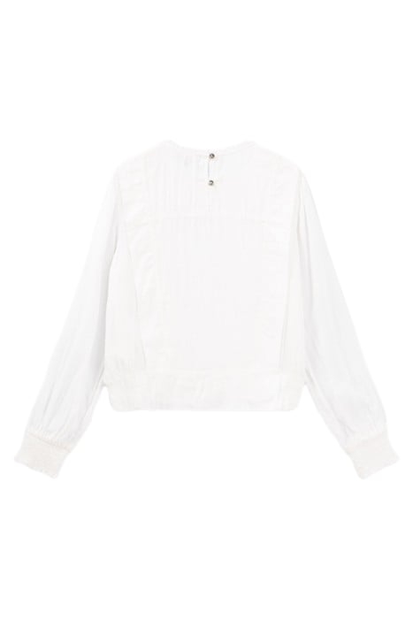 GIRLS’ OFF-WHITE BLOUSE WITH LACE DICKEY 2