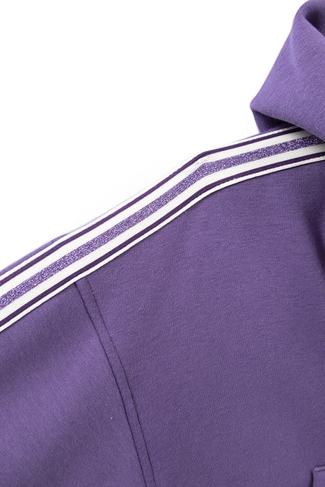 GIRLS’ PURPLE ZIPPED CARDIGAN WITH STRIPED BRAIDS 6