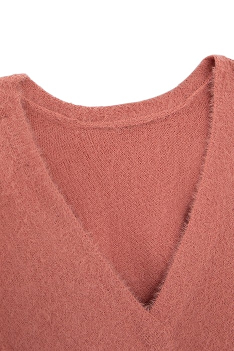 GIRLS’ TERRACOTTA KNIT FRONT/BACK REVERSIBLE SWEATER 3