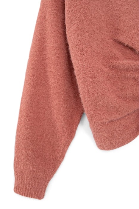 GIRLS’ TERRACOTTA KNIT FRONT/BACK REVERSIBLE SWEATER 4