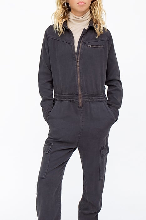 GIRLS’ GREY LYOCELL® ZIPPED JUMPSUIT 3