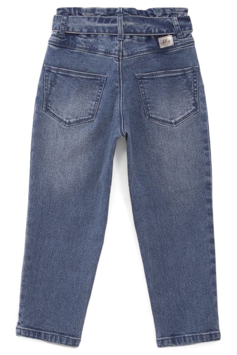GIRLS’ BLUE WATERLESS BALLOON JEANS 2
