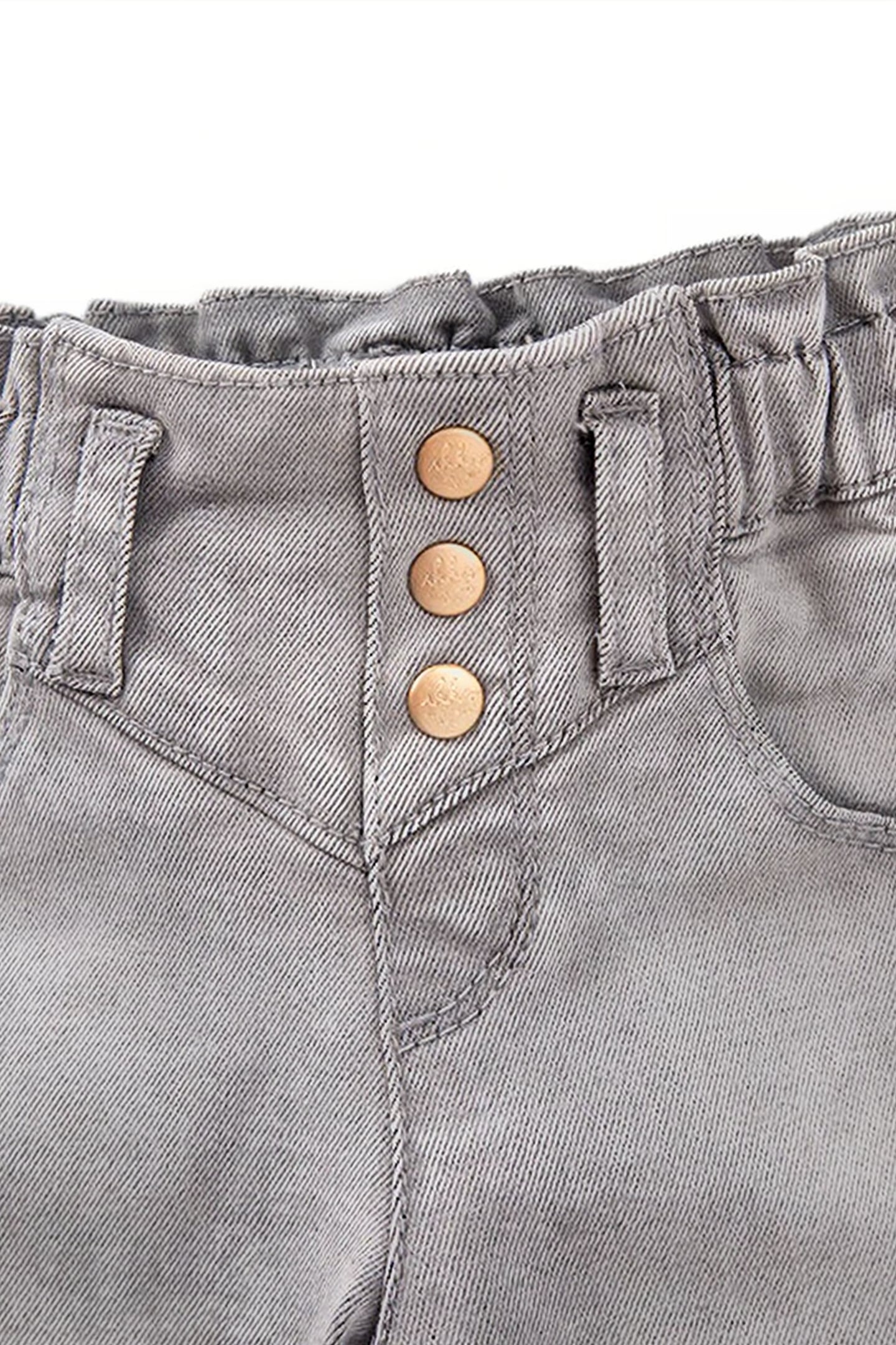 BABY GIRLS’ GREY ELASTICATED WAIST JEANS 4