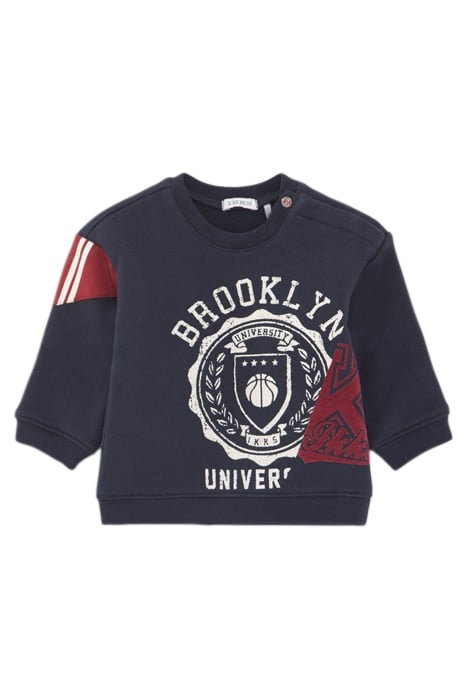 BABY BOYS’ NAVY SWEATSHIRT WITH XL VINTAGE SHIELD PRINT 1